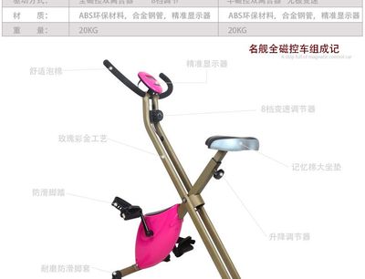 动感单车磁控健身车批发 室内可折叠静音家用自行车 健身器材厂家